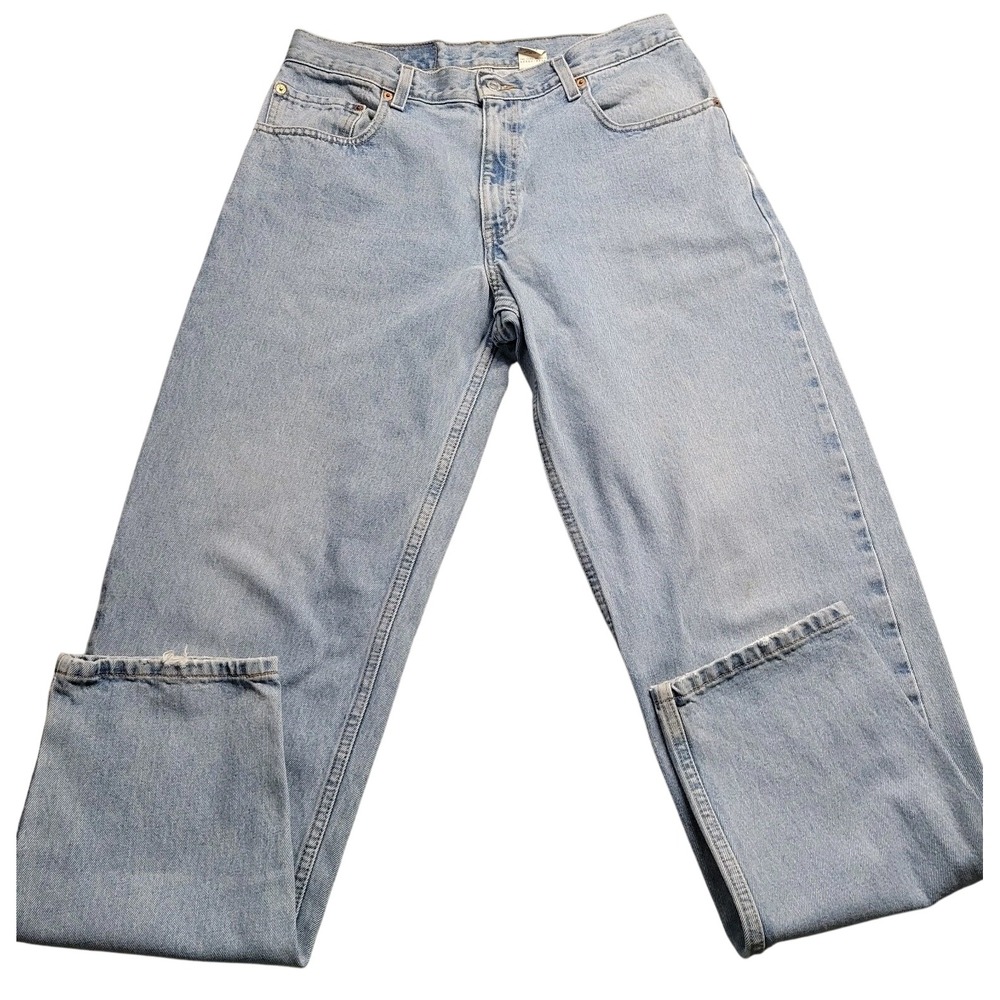 Levis 560 Loose Fit Tapered Leg Jeans Light Wash Denim 33x34 Mens Vintage
